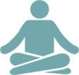 A person in a lotus position meditating at an addiction recovery center.