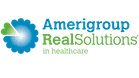 Amerigroup real solutions logo promoting an inpatient treatment and outpatient program.